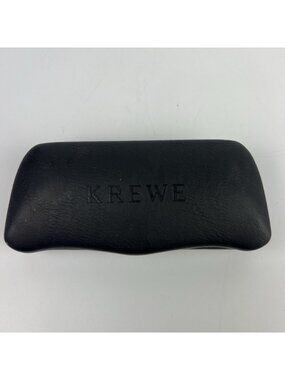 Krewe Sunglasses Case Black w/ Green Interior Hard Clamshell